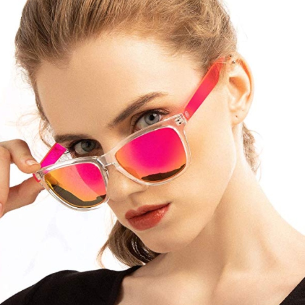 Women Fashion Pink 100% UV Sunglasses2